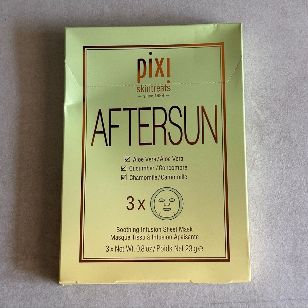 Pixi After Sun Soothing Infusion Sheet Masks with Aloe Vera - 3 Pack
